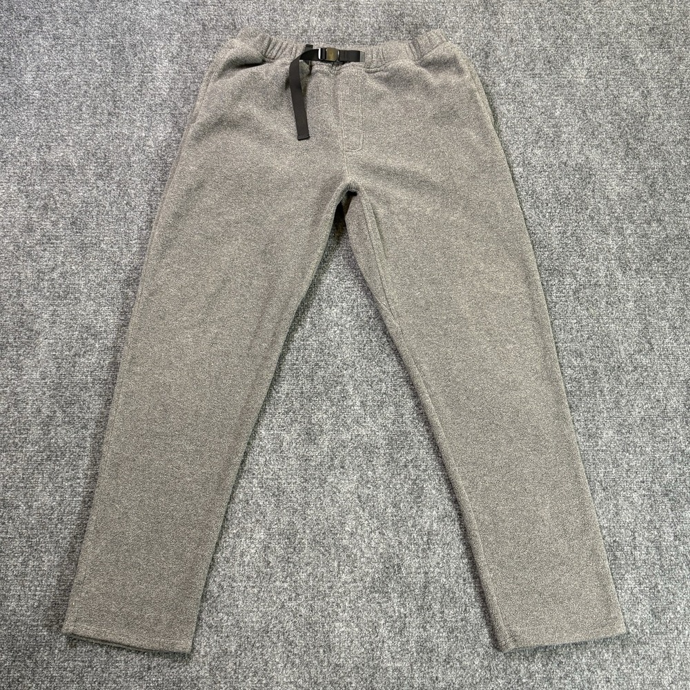 Patagonia Synchilla Snap-T Pants Mens Large Gray Fleece Belted Sweatpants Hiking